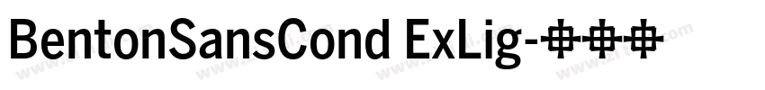 BentonSansCond ExLig字体转换
